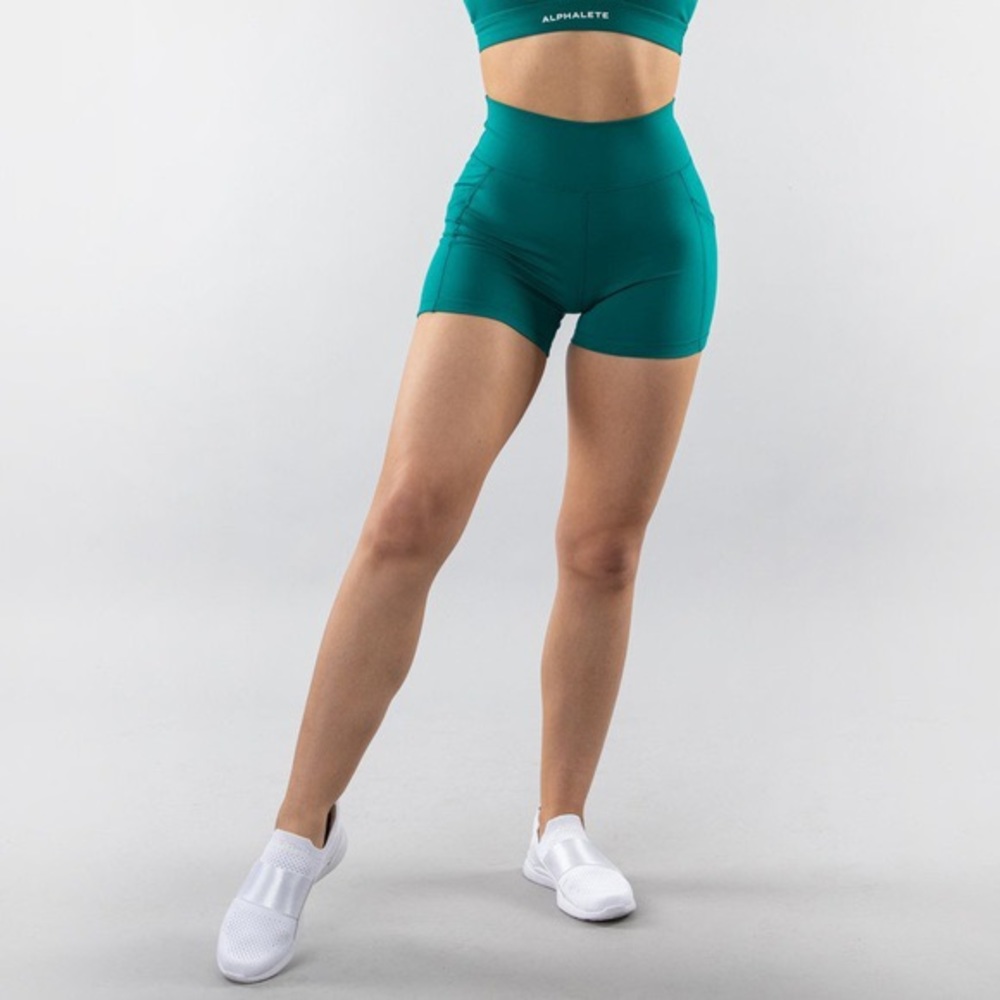 Alphalete Surface Pocket Shorts - Teal - XS